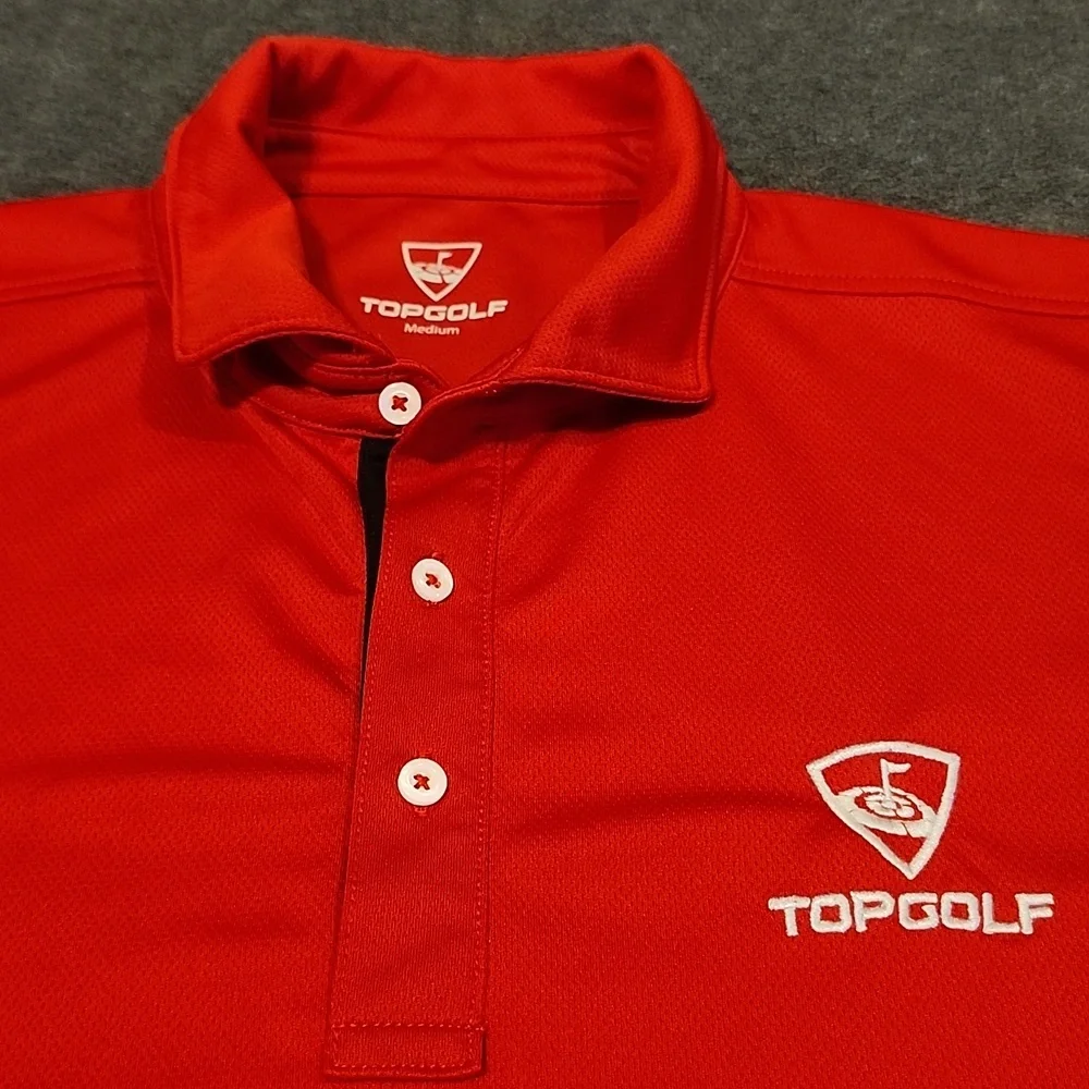 Top Golf Red Polo - Medium Activewear - Picture 7 of 11